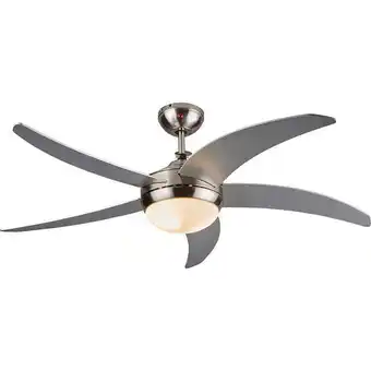 Brico Depôt Ventilador de techo con luz hanki 5 aspas reversibles oferta