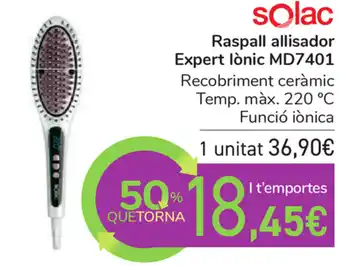 Carrefour Solac MD7401 Raspall allisador Expert Iónic oferta
