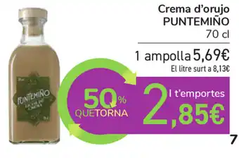 Carrefour Puntemiño Crema d'orujo 70cl oferta