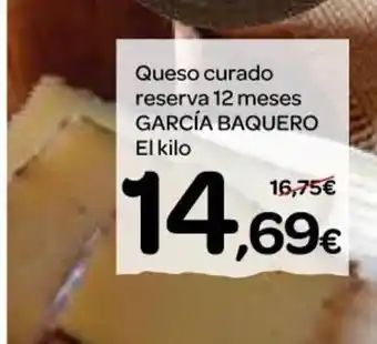 Dialprix Queso curado reserva 12 meses García Baquero El kilo oferta