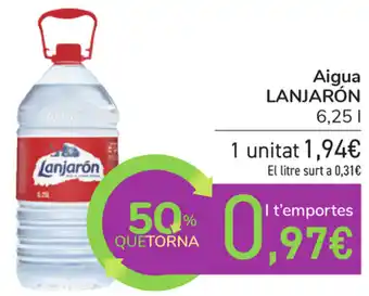 Carrefour Lanjarón Aigua 6,25l oferta