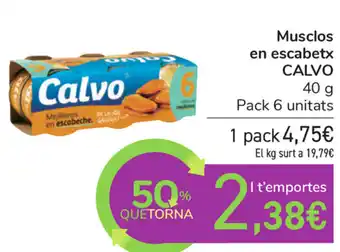 Carrefour Calvo Musclos en escabetx 40g oferta