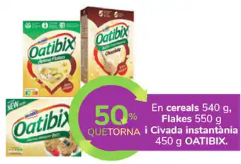 Carrefour Oatbix En cereals 540g Flakes 550g i Civada instantània 450g oferta