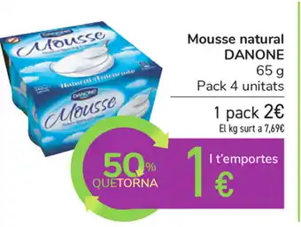 Carrefour Danone Mousse natural 65g oferta