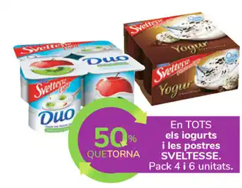 Carrefour Sveltesse els iogurts i les postres oferta
