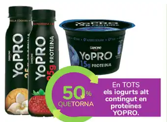 Carrefour Yopro els iogurts alt contingut en proteines oferta