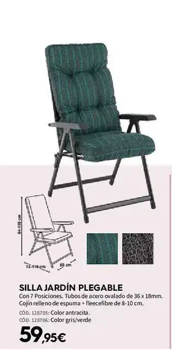 ferrOkey Silla Jardín Plegable oferta