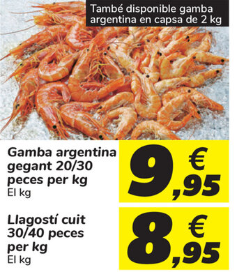 Carrefour Gamba argentina gegant 20/30 peces per kg oferta