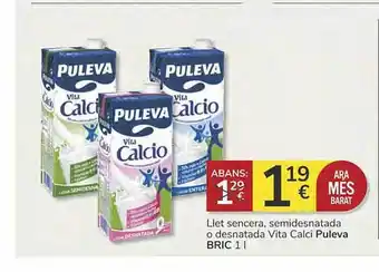 Supermercados Charter Llet Sencera Semidesnatada O Desnatada Vita Calci Puleva oferta