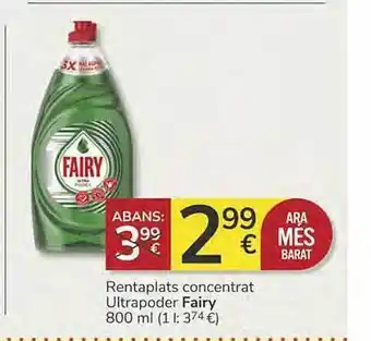 Supermercados Charter Rentaplats Concentrat Ultrapoder Fairy oferta