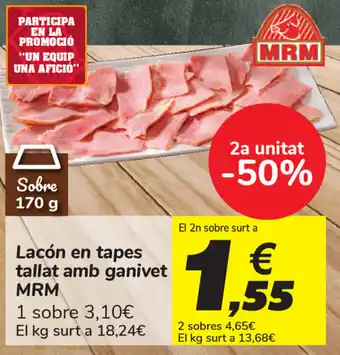 Carrefour MRM Lacón en tapes tallat amb ganivet oferta