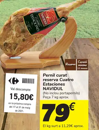 Carrefour Navidul Pernil curat reserva cuatro Estaciones oferta
