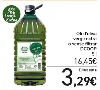 Carrefour DCOOP Verge extra o sense filtrar Oli d'oliva o sense filtrar 5L oferta