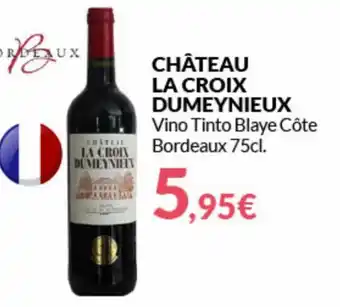 PrimaPrix Cháteau La Croix Dumeynieux Vino Tinto Blaye Cóte Bordeaux 75 cl. oferta