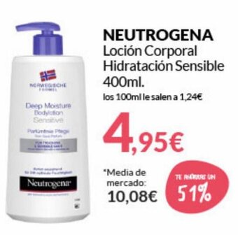 PrimaPrix Neutrogena Loción Corporal Hidratación Sensible 400ml. oferta
