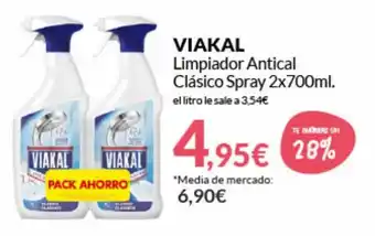 PrimaPrix Viakal Limpiador Antical Clásico Spray 2x700ml oferta