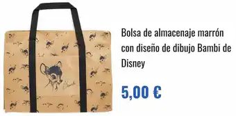 Primark Bolsa de almacenaje marrón con diseño de dibujo bambi de disney oferta