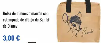 Primark Bolsa de almuerzo marrón con estampado de dibujo de bambi de disney oferta