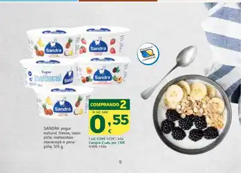 HiperDino Sandra Yogur Natural Fresas Coco-piña Melocotó-maracuyá O Pera Piña oferta