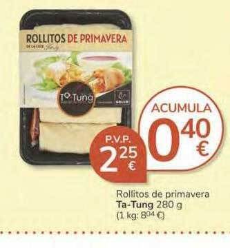 Supermercados Charter Rollitos De Primavera Ta-tung oferta