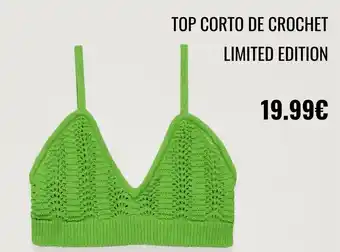 Parfois Top corto crochet limited edition oferta