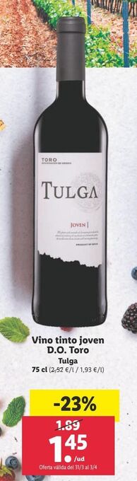 Lidl Vino tinto oferta