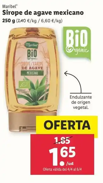 Lidl Sirope de ágave maribel oferta