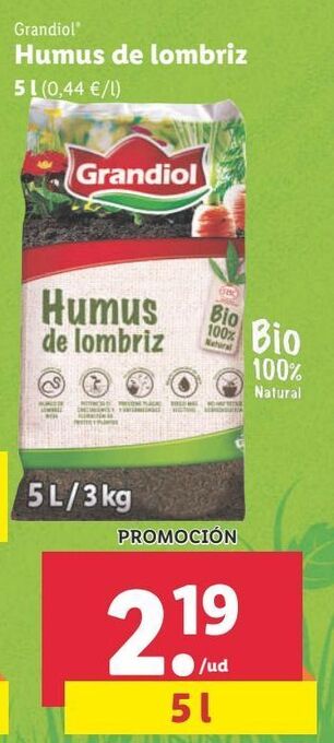 Lidl Humus de lombriz grandiol oferta