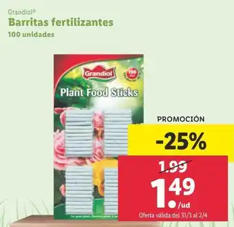 Lidl Fertilizante grandiol oferta