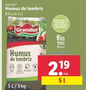 Lidl Humus de lombriz grandiol oferta