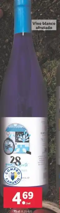 Lidl Vino blanco afrutado 75 cl oferta
