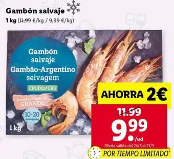 Lidl Gambón salvaje 1kg oferta