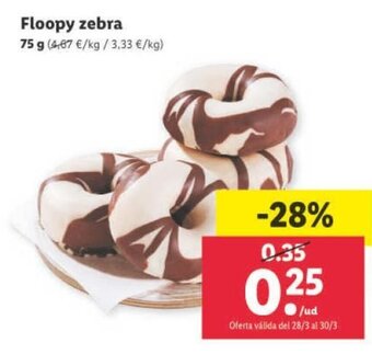 Lidl Floopy zebra 75g oferta