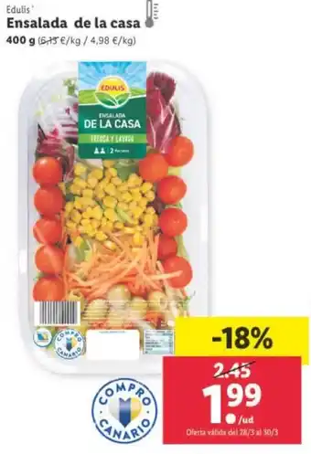 Lidl Edulis Ensalada de la casa 400g oferta
