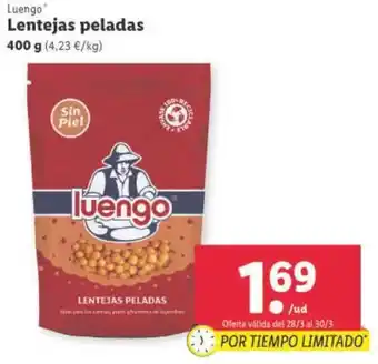 Lidl Luengo Lentejas peladas 400g oferta