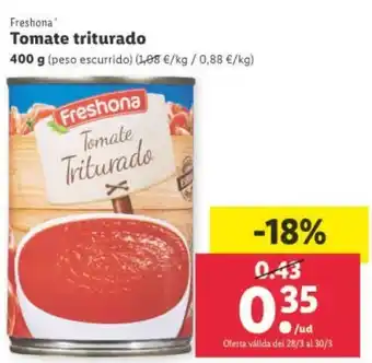 Lidl Freshona Tomate triturado 400g oferta
