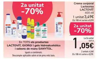 Lactovit Lactourea Crema corporal 400ml