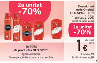 Carrefour Old Spice Original Desodorante estic 50ml oferta