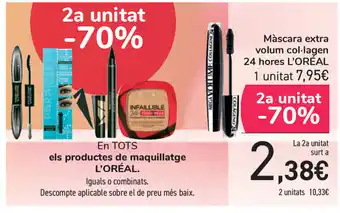 Carrefour L'Oréal Màscara extra volum collagen 24 hores oferta