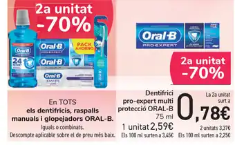 Carrefour Oral B Pro-expert multi protecció Dentifrici 75ml oferta
