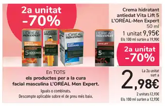Carrefour L'Oreal Men Expert Crema hidratant antiedat Vita Lift 5 50ml oferta