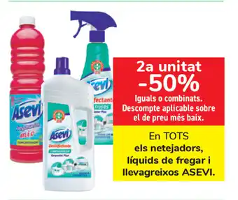 Carrefour En Tots Asevi els netejadors, líquids de fregar i llevagreixos oferta
