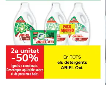 Carrefour En Tots Ariel Oxi els detergents oferta