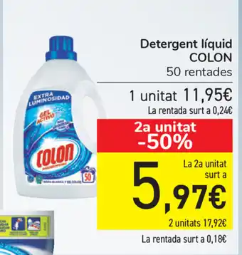 Carrefour Colon Detergente líquid 50 rentades oferta