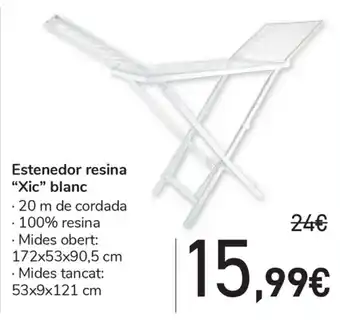 Carrefour Estenedor Resina Xic blanc oferta