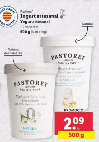 Lidl Yogur pastoret oferta