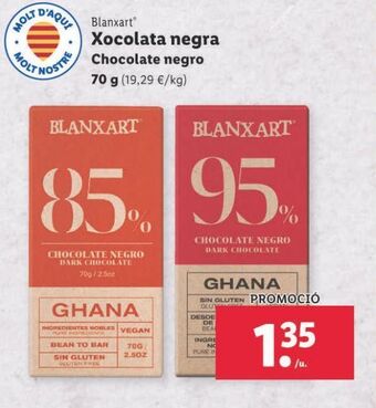 Lidl Chocolate negro blanxart oferta