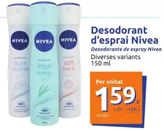 Action Desodorante D'Esprai Nivea Diverses Variants 150 ml oferta