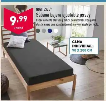 ALDI Sábana Bajera Ajustable Jersey oferta