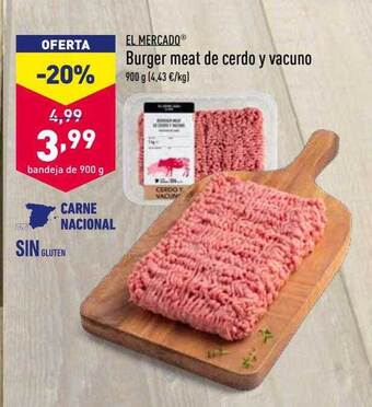 ALDI Burger Meat De Cerdo Y Vacuno oferta